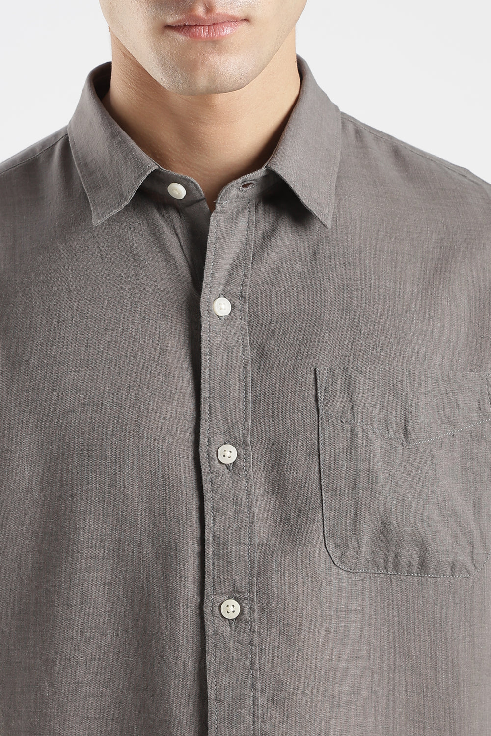 Men's Premium Grey Linen Everyday Shirt