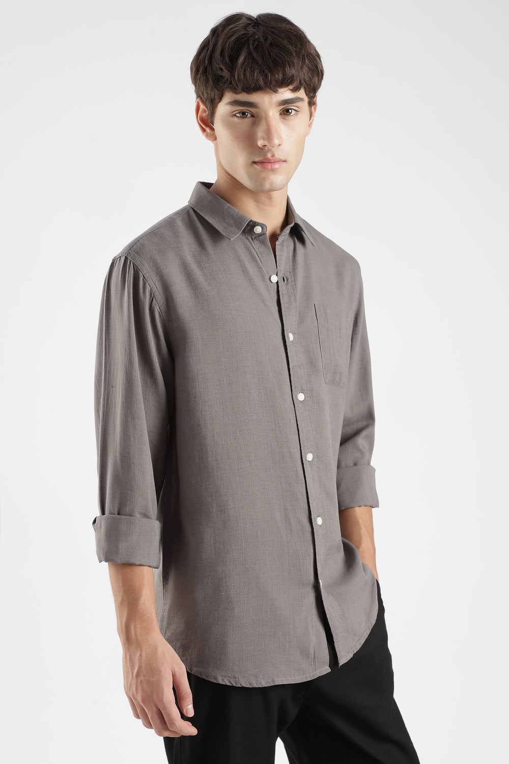 Men's Premium Grey Linen Everyday Shirt