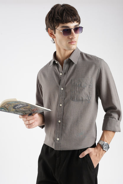 Grey Linen  Shirt