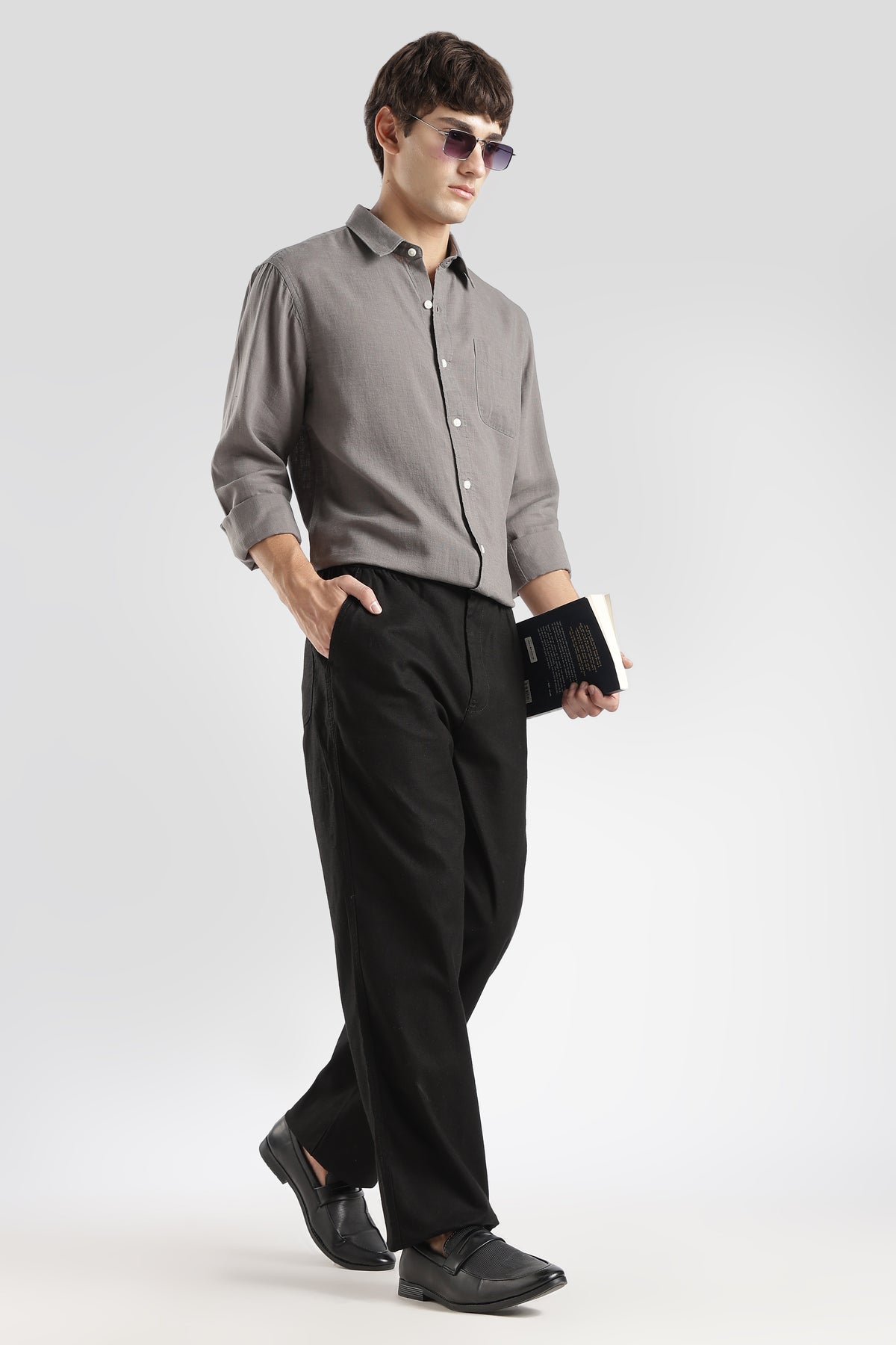 Men's Premium Grey Linen Everyday Shirt