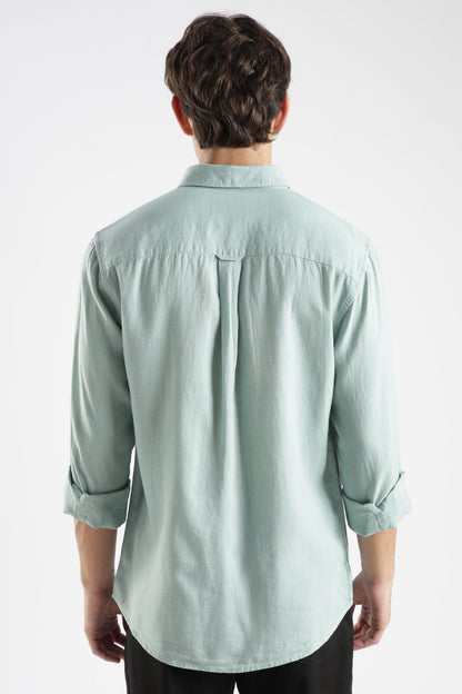 Men’s Premium Mint Green Linen Casual Shirt