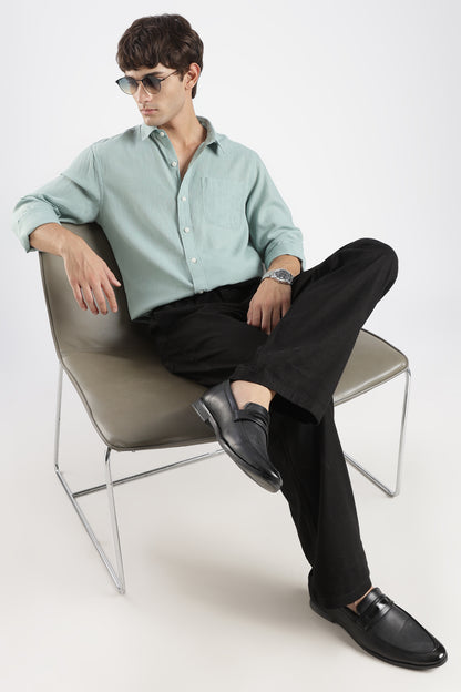 Men’s Premium Mint Green Linen Casual Shirt