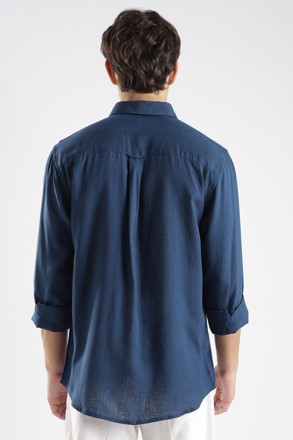Men’s Premium Petrol Blue Linen Casual Shirt
