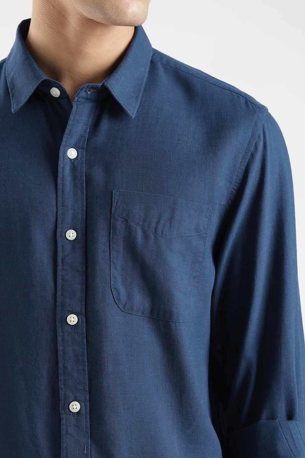 Men’s Premium Petrol Blue Linen Casual Shirt