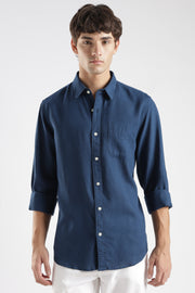 Men’s Premium Petrol Blue Linen Casual Shirt