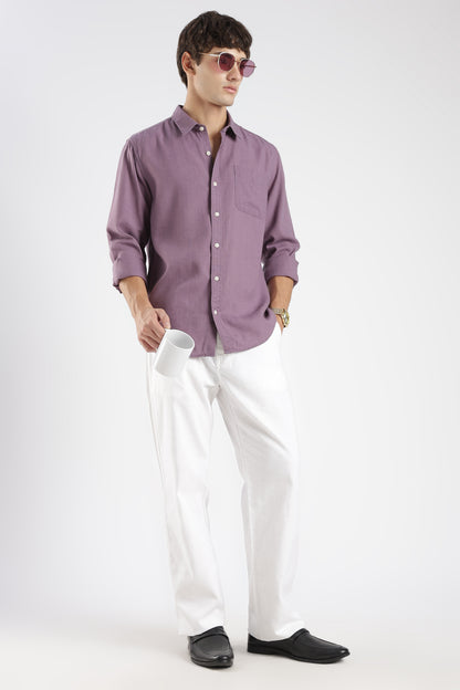 Dusty Purple Linen  Shirt