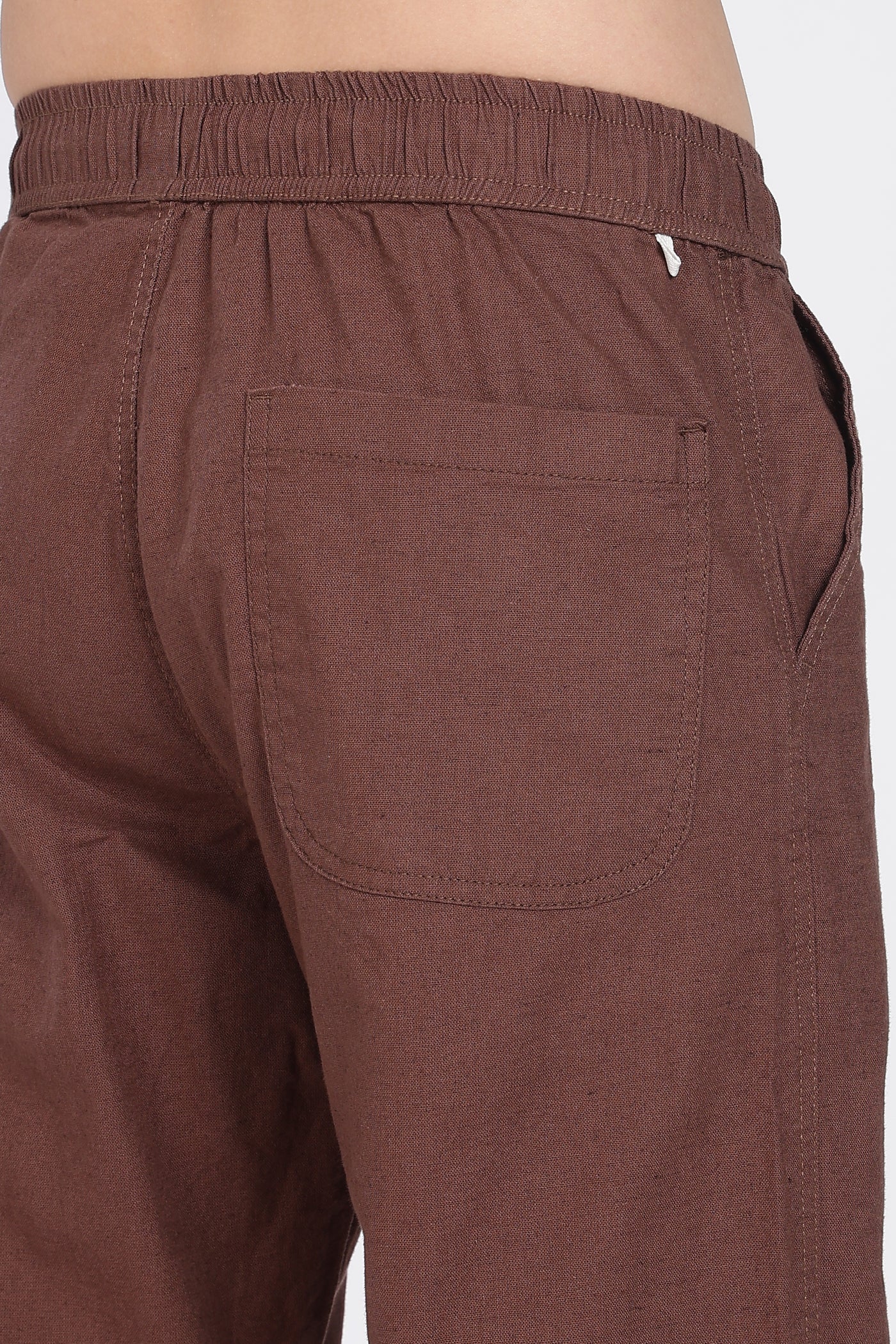 Men’s Cofee  Brown Linen Casual Trousers