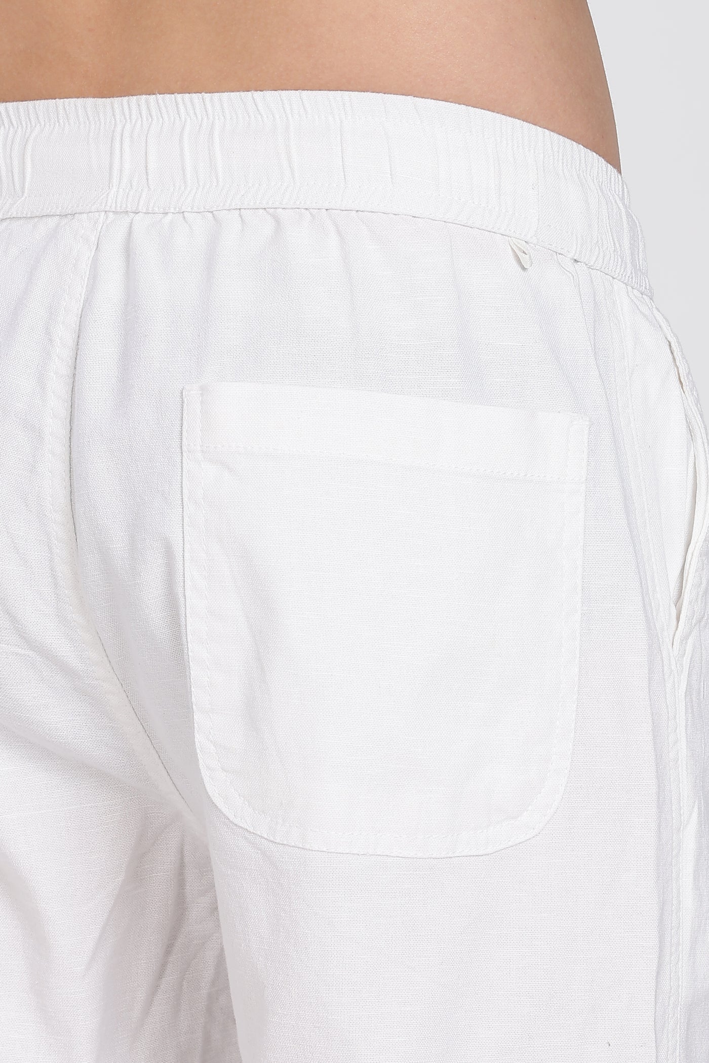 Men's Linen White Comfort Trousers