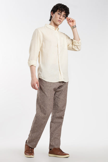 Light  Cream linen  Shirt