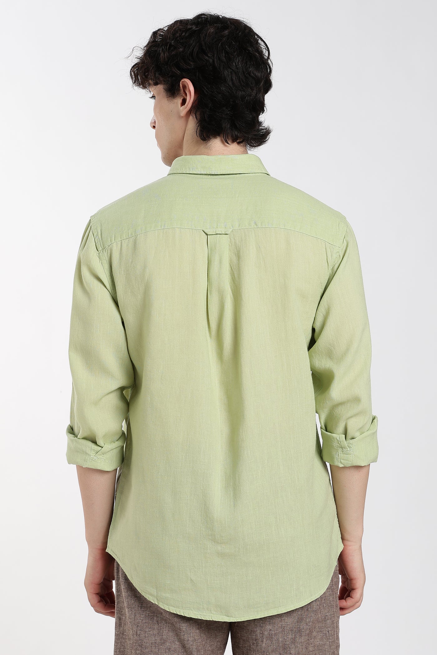Men’s  Premium Linen Pastel Green  Shirt