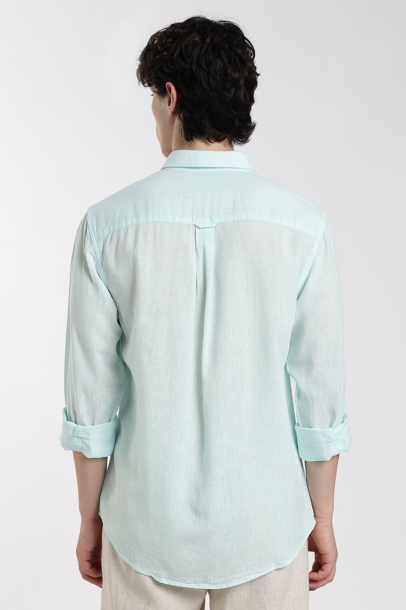Men's Premium Linen Light Mint  Shirt