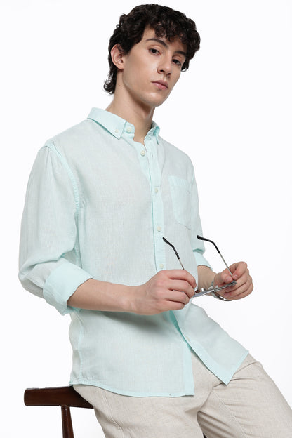 Light Mint Linen Shirt